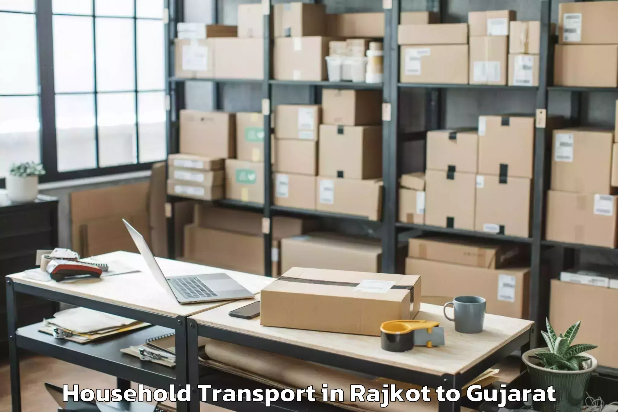 Easy Rajkot to Satlasana Household Transport Booking